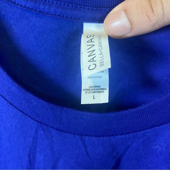 BELLA CANVAS BLUE BLANK SHORT SLEEVE T SHIRT - SZ - Picture 3 of 3